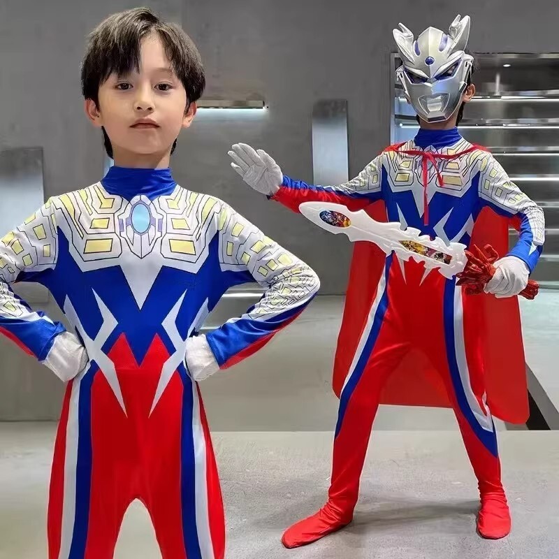赛罗儿童奥特超人衣服连体服装男孩童女孩迪迦面具演出服六一节