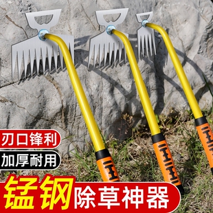 除草耙子松土农用钢耙子搂草翻犁地除草耙子除草种菜扭齿扒子神器