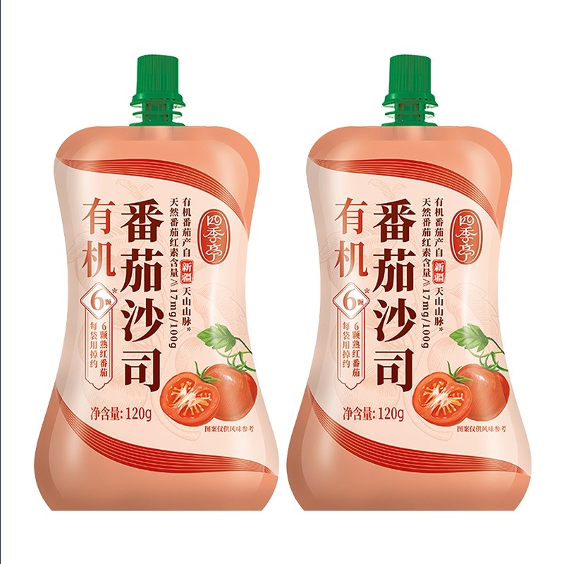 海天四季亭有机番茄沙司120g（挤挤装）*2