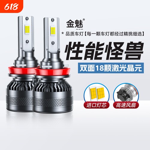 金魅汽车LED大灯超亮聚光