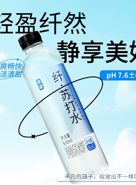 依能苏打水整箱24瓶无糖饮料弱碱性饮用水7.6无汽500ml*包邮瓶装