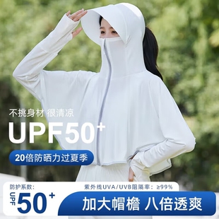 外套女士薄款 防紫外线大帽檐短款 防晒服 2025冰丝新款 防晒衣女夏季