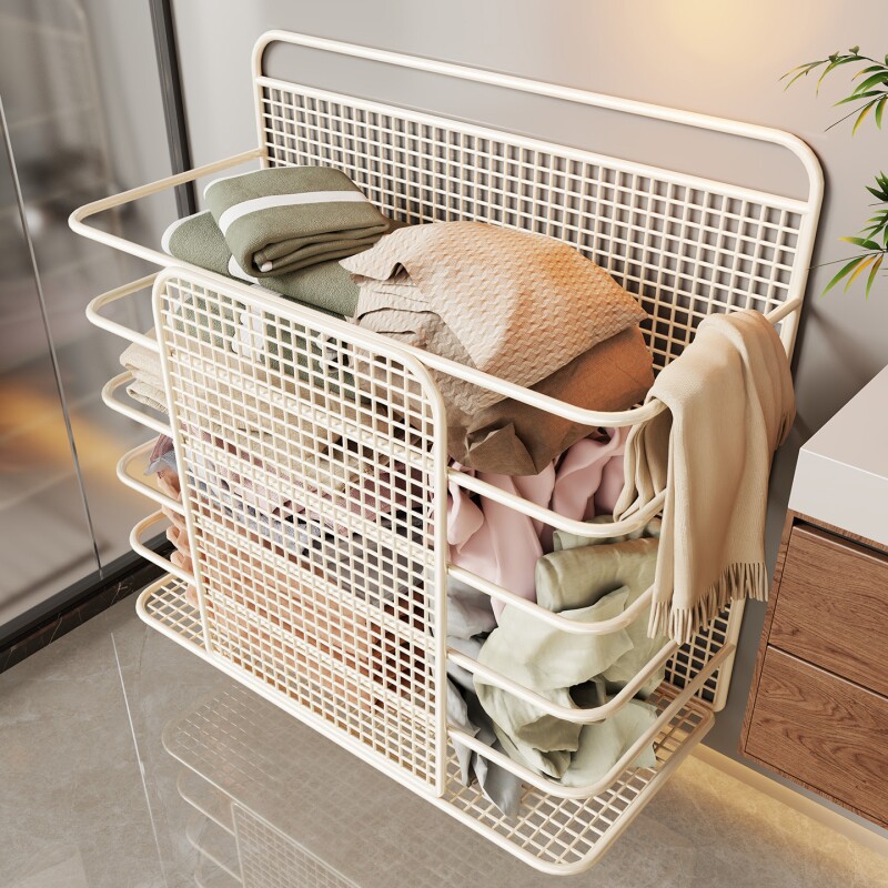 脏衣篓家用脏衣服收纳筐浴室壁挂式免打孔大容量放衣物神器洗衣篮