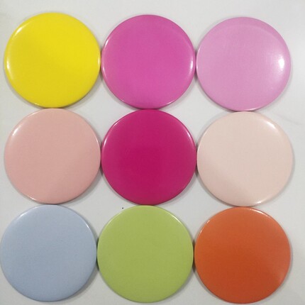 纯色小圆镜随身迷你化妆镜卡通ins学生直径7CM单面镜可爱公主镜子