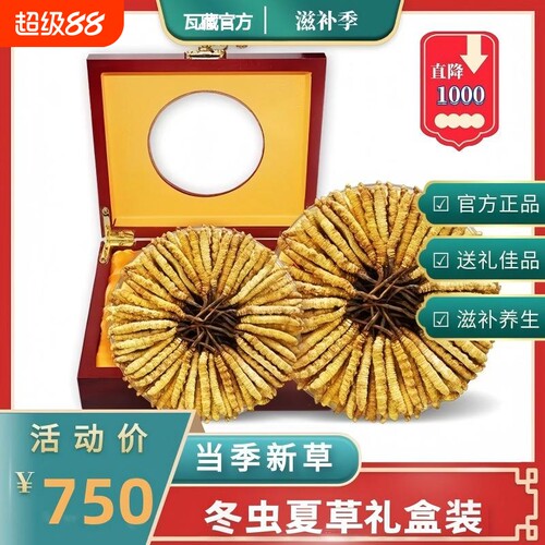 冬虫夏草正品正宗虫草整草头期干货非那曲西藏断草养生滋补礼盒装
