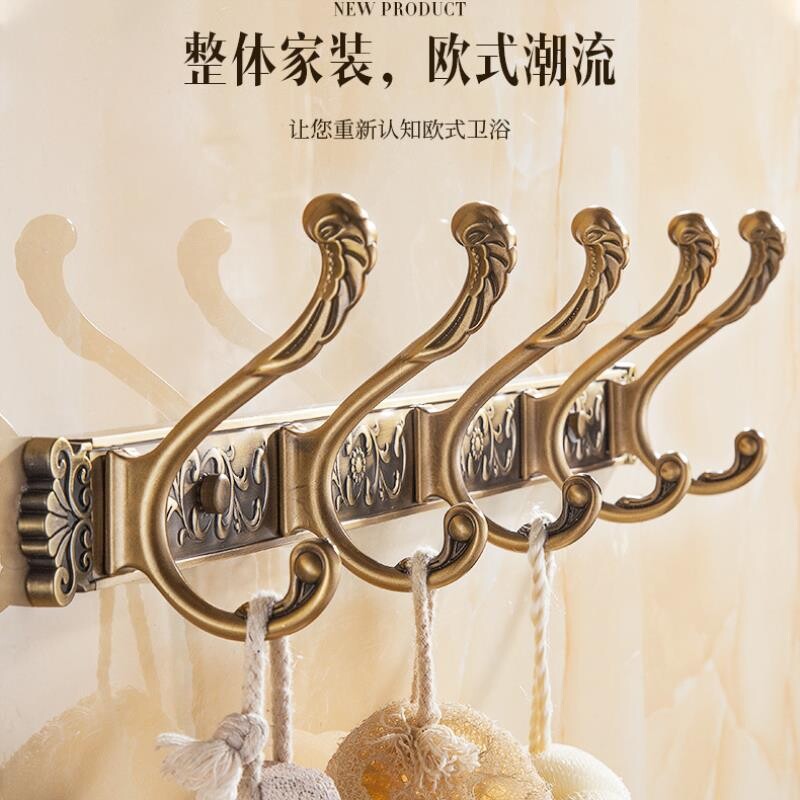 欧式仿古挂钩挂衣钩厨房玄关客厅壁挂浴室衣柜门后衣服毛巾衣帽钩