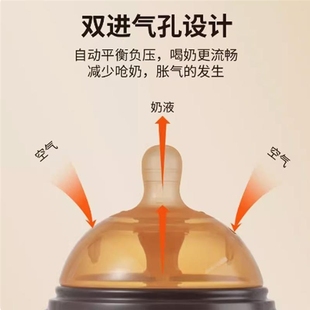适配儿女园断奶大奶瓶配件学饮奶嘴鸭嘴重力球吸管嘴直饮粗吸管