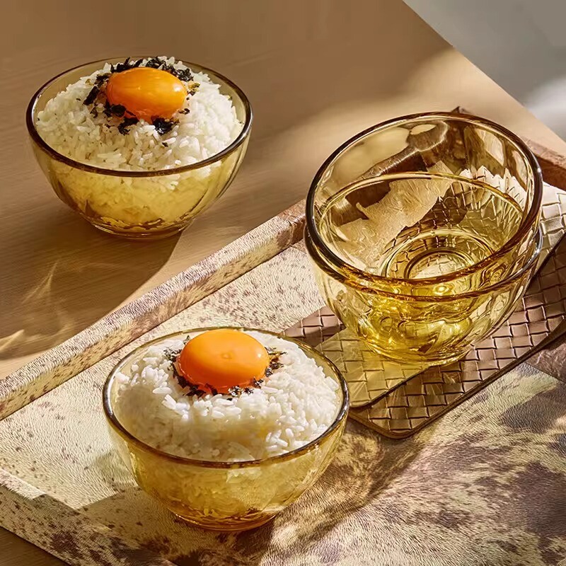 康宁玻璃餐具碗食品级家用餐具套装盘子耐高温晶炫高硼硅琥珀小碗图片