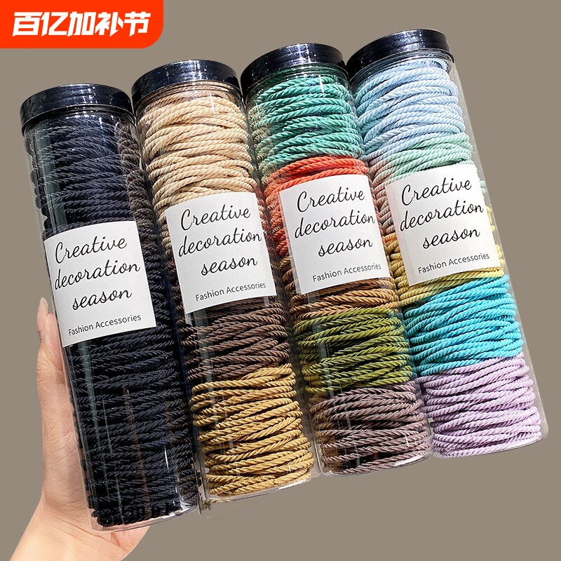 橡皮筋发圈头绳女扎头高弹力耐用不勒头发绳2026新款黑色韩系时尚