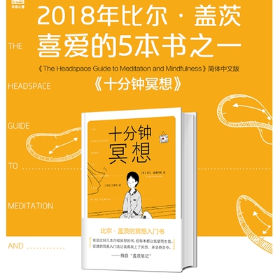 正版书籍十分钟冥想安迪普迪科姆著比尔盖茨的入门书《原则》作者瑞达利欧推崇孙思远正念老师清流推荐心理静心生命清醒注意力训练