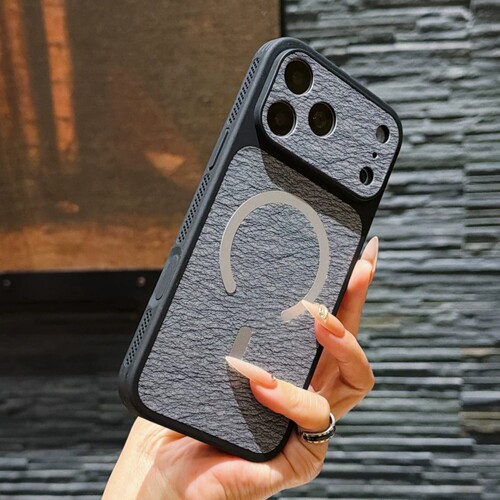 高级感树皮纹散热适用于苹果18promax手机壳iPhone17pro磁吸16max磨砂小米17pro防摔华为mate80新款15耐脏P90
