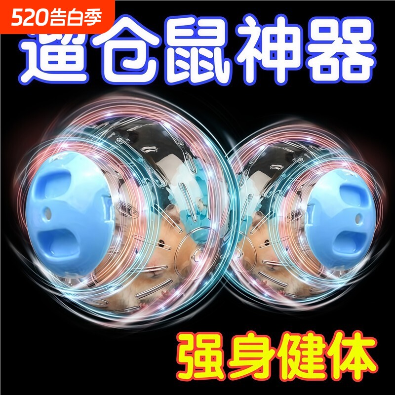 仓鼠跑球跑轮玩具金丝熊跑步运动滚球透明透气专用户外玩具不卡脚