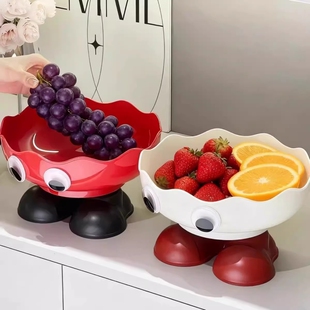 卫小净高颜值精致多巴胺水果盘家用客厅摆件中式可爱果糖干果收纳