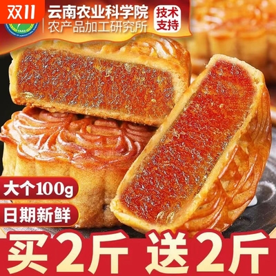 农科院广式水果味大月100g饼蛋黄莲蓉伍仁凤梨多口味中秋月饼礼盒