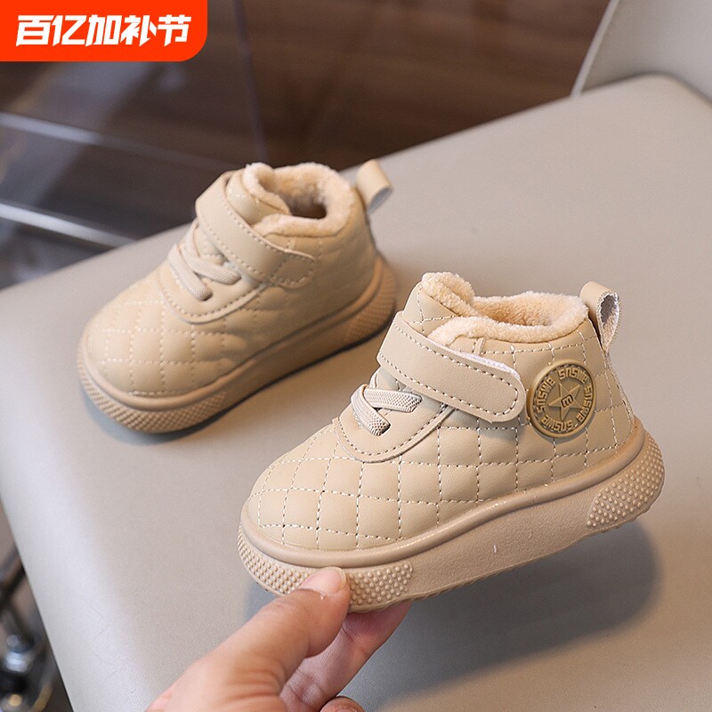 宝宝鞋子男冬季加绒0一1-3岁婴幼儿棉鞋软底防滑女童保暖鞋雪地棉