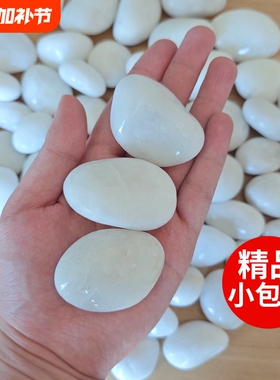 白色鹅卵石石头白石子雨花石养花郁金香水培鱼缸造景天然批发铺面
