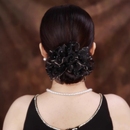 优雅气质满天星发饰头花欧根纱大肠发圈高级感发绳盘发丸子头头饰