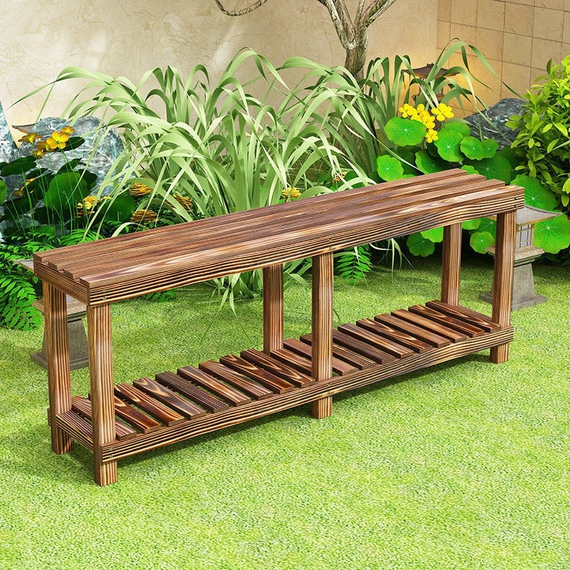 防腐户外实木阳台花架子阶梯式庭院置物架落地式多肉花架多层室内