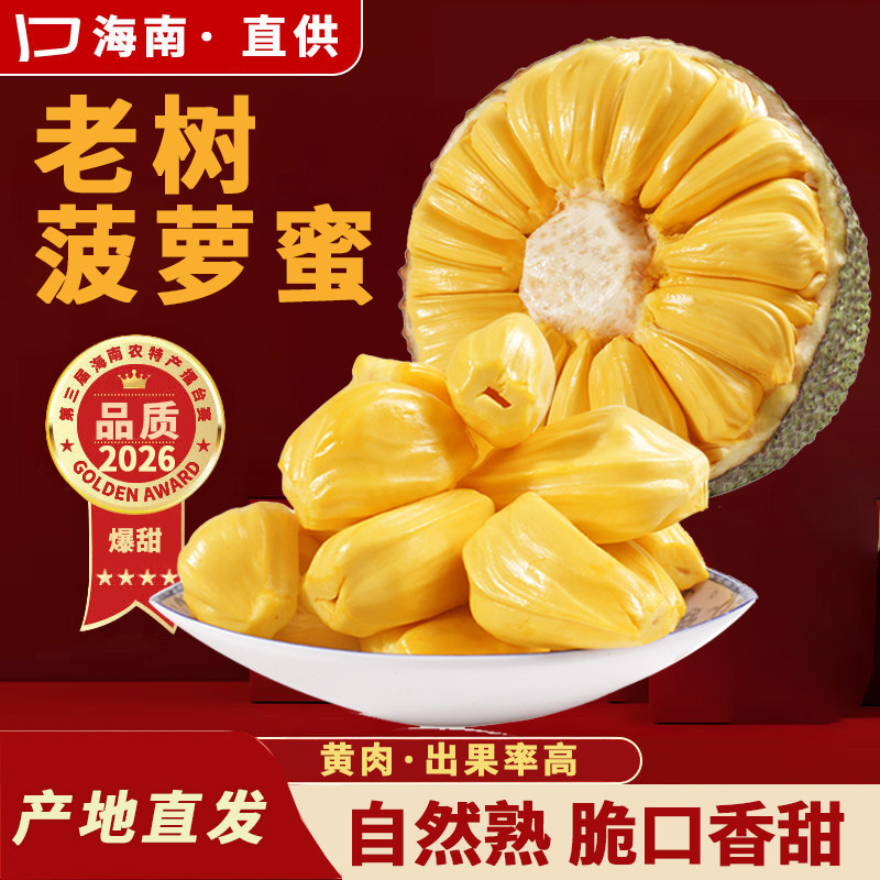 正宗海南菠萝蜜一整个新鲜水果包邮当季现摘干苞黄肉脆甜整箱