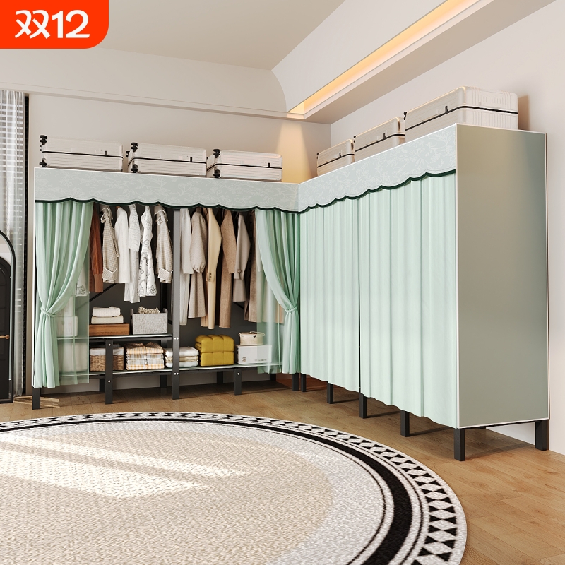 免安装折叠衣柜家用卧室简易布衣柜结实耐用出租房用衣橱收纳柜
