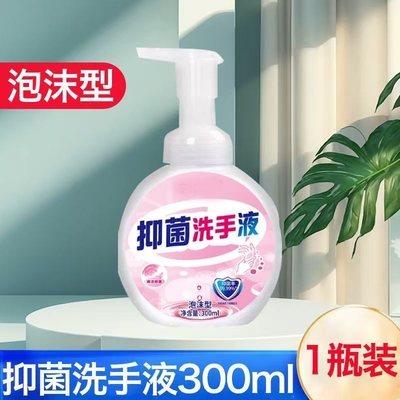 洗手液杀菌消毒抑菌家用泡沫型家庭装300ml起