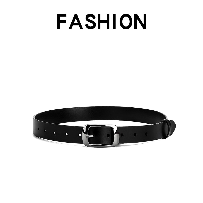 【真牛皮】皮带真皮腰带原创复古风裤腰带针扣潮流百搭休闲男女款