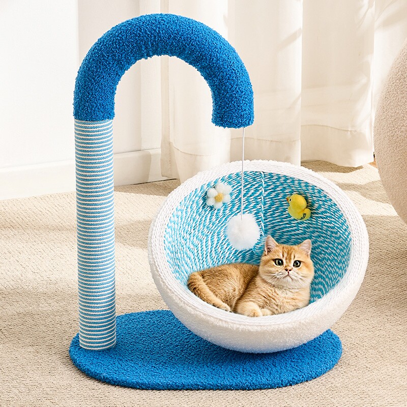 猫爬架猫窝一体家用不占地立式猫咪抓柱猫抓板耐磨磨爪玩具太空舱图片