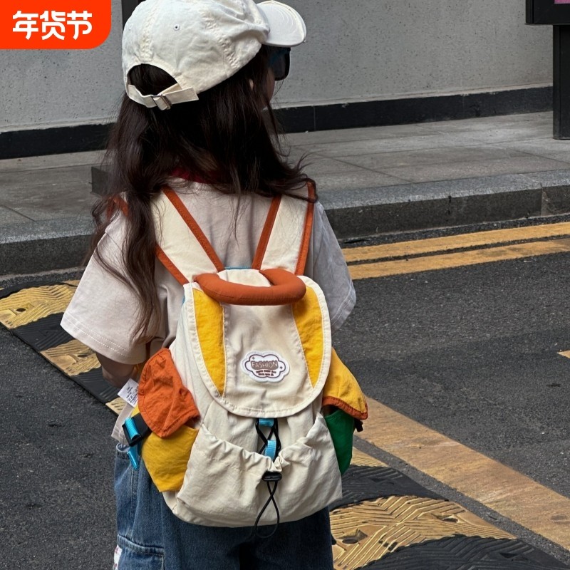 幼儿园小学生儿童书包2025新款时尚撞色男女孩外出游轻便研学背包,玩具/童车/益智/积木/模型,书包,淘宝优惠券,粉丝福利购,淘宝优惠卷