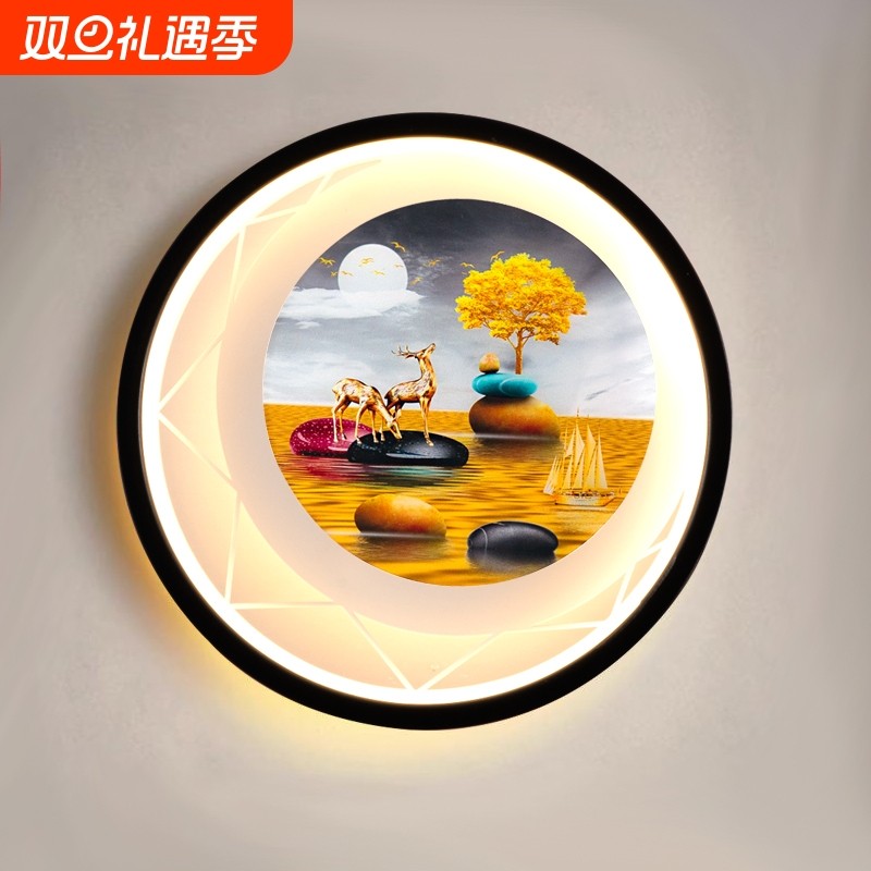 2024新款壁灯卧室床头灯客厅背景墙壁画灯楼梯轻奢创意装饰房间灯