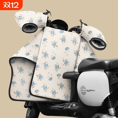 新款电动车挡风被冬季分体加绒加厚电瓶车防风罩四季通用防水双面