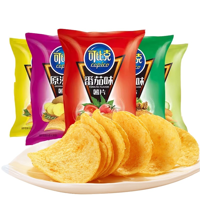 可比克薯片多口味经典童年小吃膨化小零食礼包