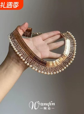 「锦簇凝华」法式爆闪绝美串珠项链女宫廷风气质轻奢高级感锁骨链