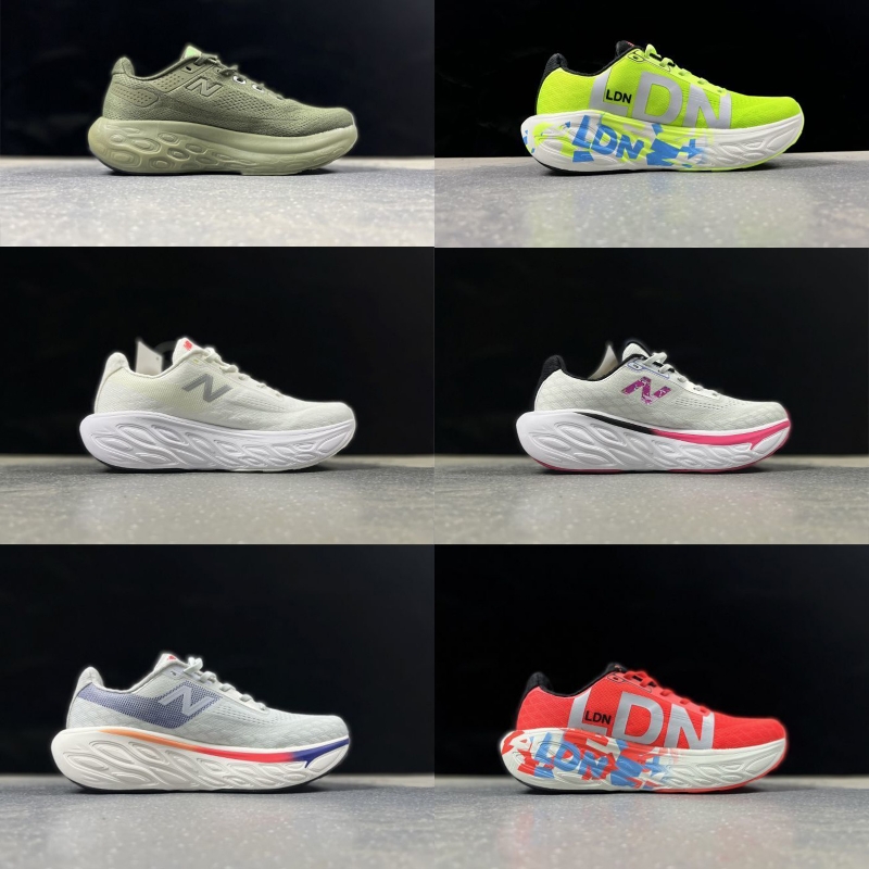 新款1080缓震跑鞋弹性尼龙带鞋舌防滑耐磨透气网眼日常训练跑步鞋