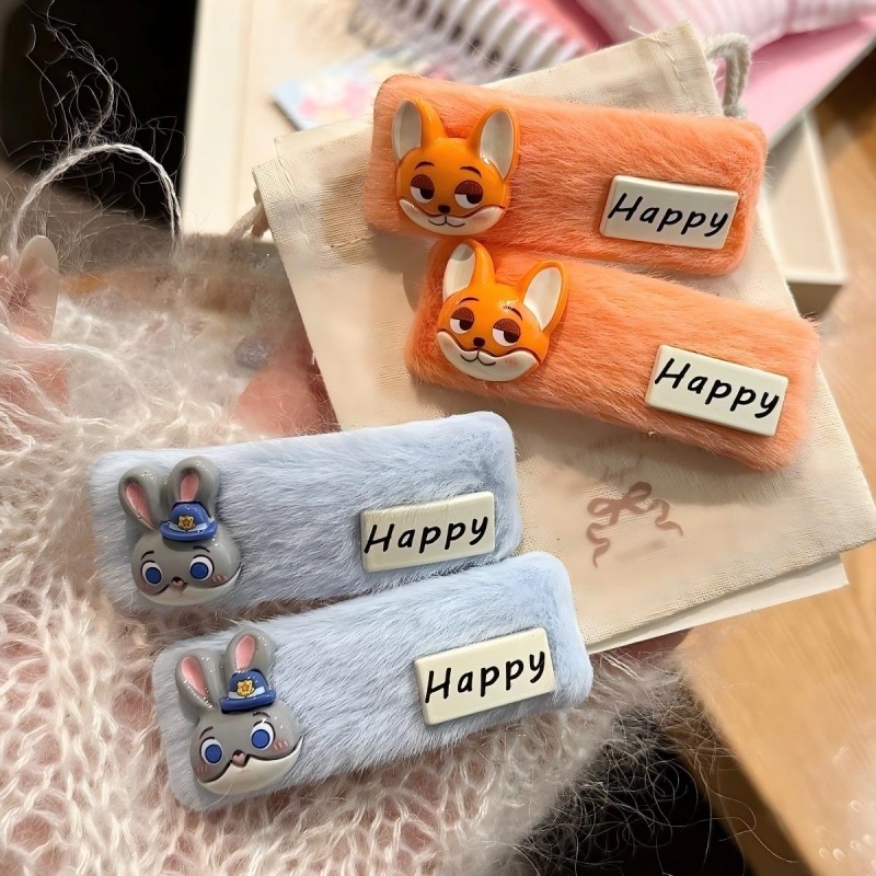 疯狂动物城尼克朱迪少女学生可爱少女心碎发刘海bb夹发卡卡通发夹