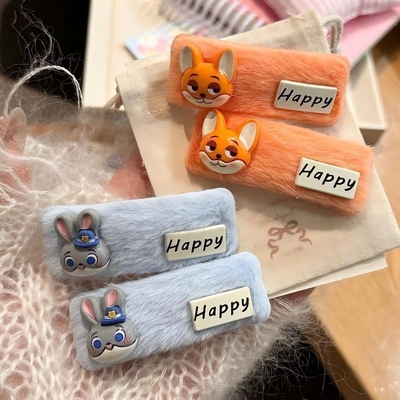 疯狂动物城尼克朱迪少女学生可爱少女心碎发刘海bb夹发卡卡通发夹