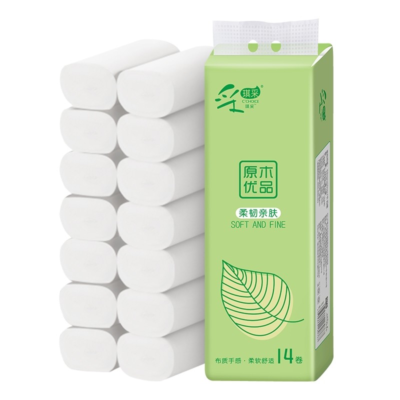 采琪采实芯卫生卷筒纸14卷/提*1提