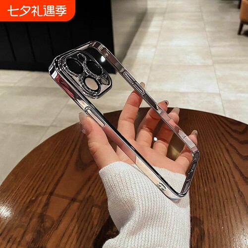 【全包镜头膜防尘硬壳】适用iPhone14pro手机壳新款苹果15ProMax保护套超薄13透明17外壳14plus防摔max男女款