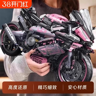 兼容乐高宝马摩托车M1000RR积木跑车拼装模型高难度大型男孩玩具