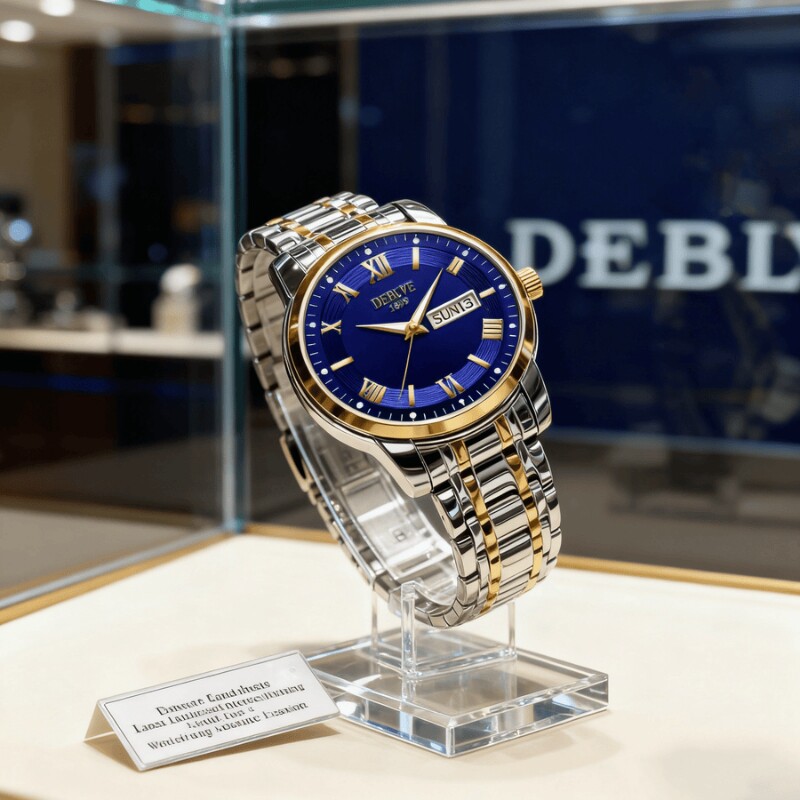 手表男款防水高级感全自动男表数字双日历防水腕表男机械风全自动