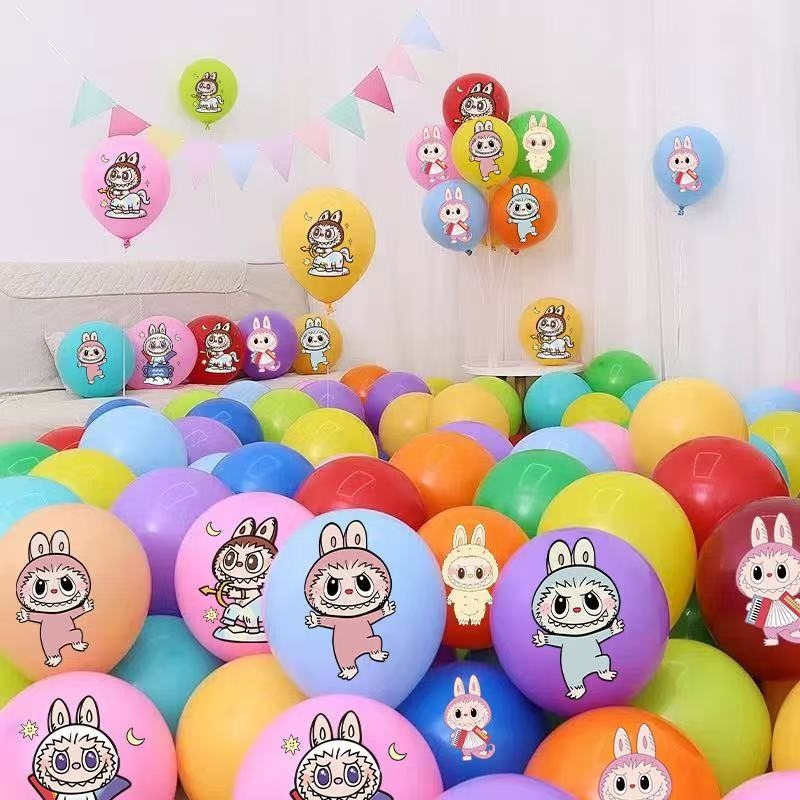 混搭儿童彩色卡通安全无毒大号加厚飘生日装饰造型玩具卡通气球