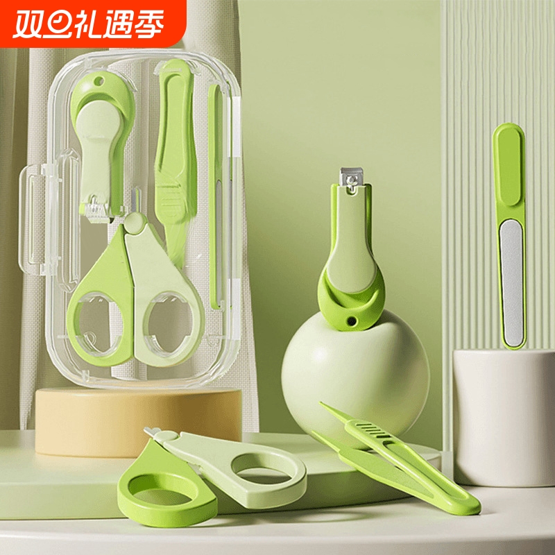 T指甲刀/婴儿B1pn0-四件套家用修甲修剪指甲剪小型便携式防夹肉