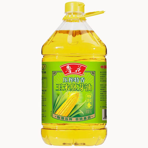 鲁花压榨特香玉米油胚芽油5L食用油家用香非转基因物理桶装健康