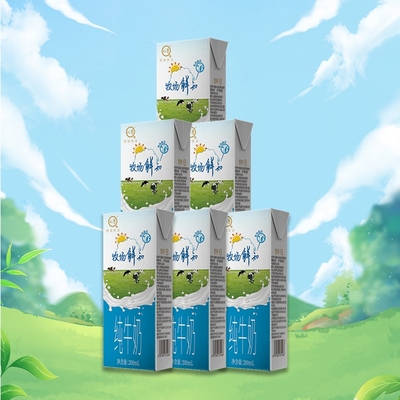 认养牛奶牧场鲜知纯奶200ml*6盒整箱装特价批发学生儿童全脂牛奶