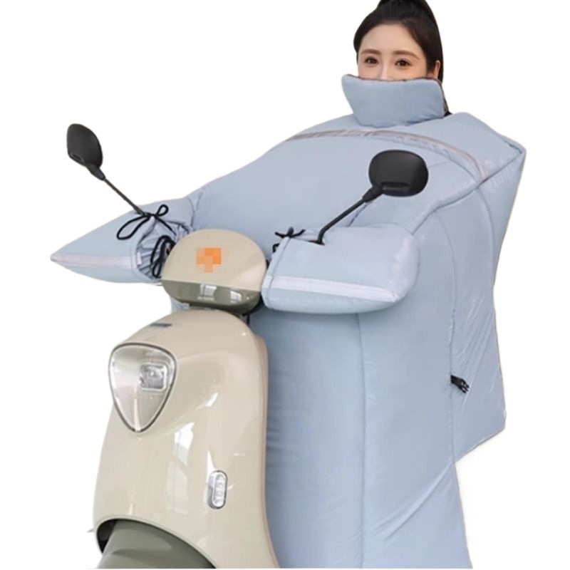 电动车摩托车通用保暖坐垫防风挡风被D049加厚