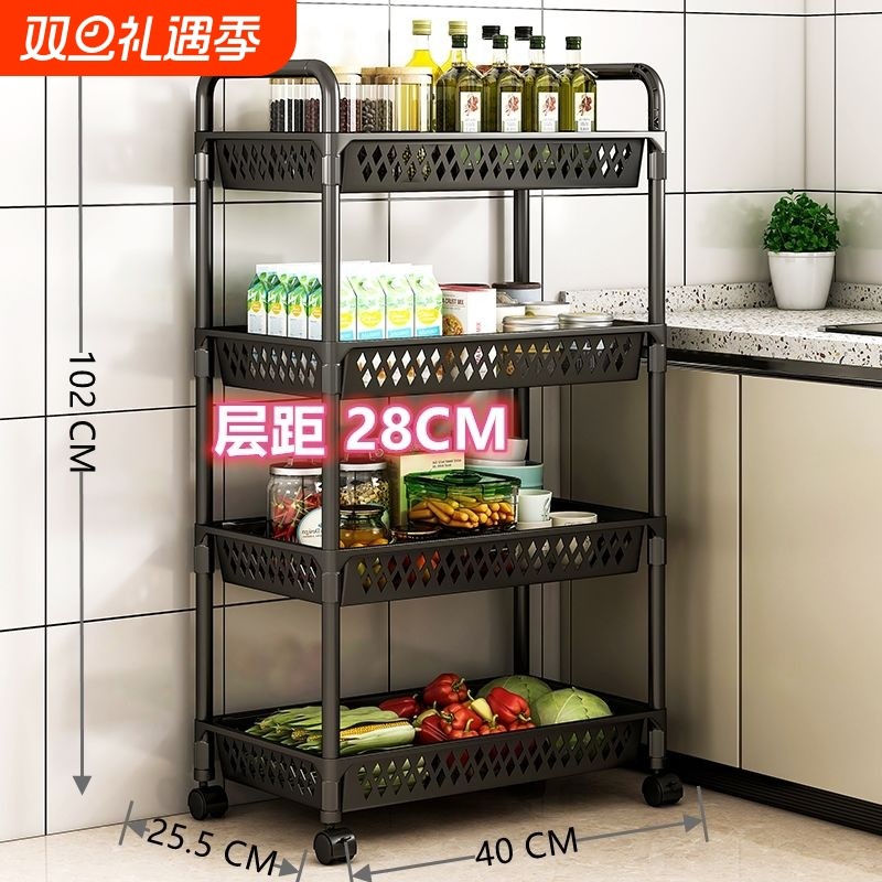 小推车置物架落地厨房浴室移动零食卫生间多层卧室宿舍收纳储物架
