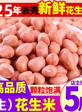 2025年新花生米农家新鲜白商用新货大粒榨油5斤装大颗粒散装精选