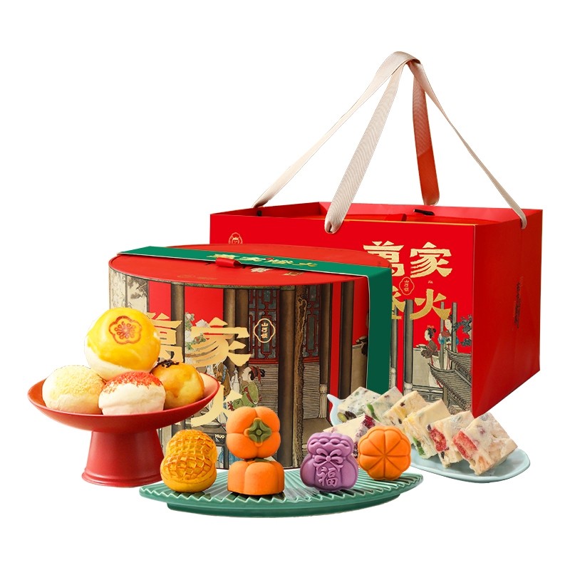 雅觅 山河颂&middot;万家灯火什锦糕点综合礼盒 720g