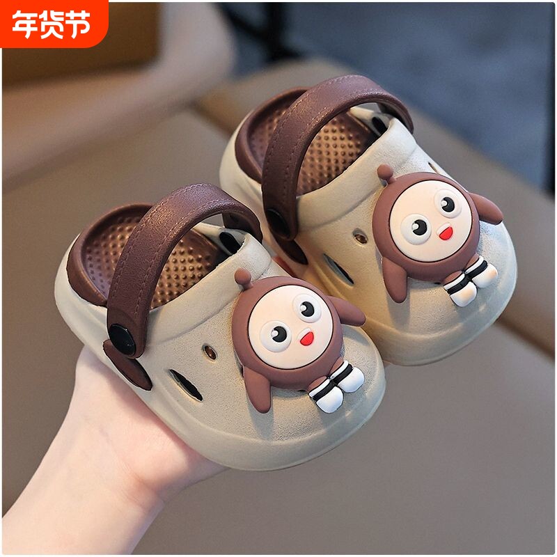 EVA儿童洞洞鞋卡通夏季男女童居家室内户外洗澡宝防滑幼儿沙滩鞋