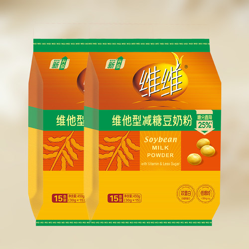 维维减糖维他豆奶粉450/袋早餐营养健康多维代餐学生中老年人冲泡