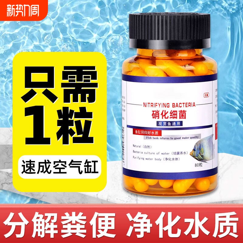 硝化细菌鱼缸专用胶囊净水剂一滴清水质清澈剂养鱼药水族消化鱼用